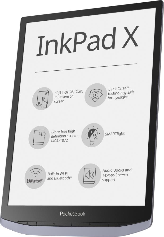 E-Reader|POCKETBOOK|InkPad X|10.3"|1872x1404|1xUSB type C|Wireless LAN|Bluetooth|Grey|PB1040-J-WW