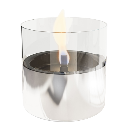 Tenderflame Table burner Lilly 1W Glass Diameter 10 cm, Height 12 cm, 200 ml, 7 hours, Silver