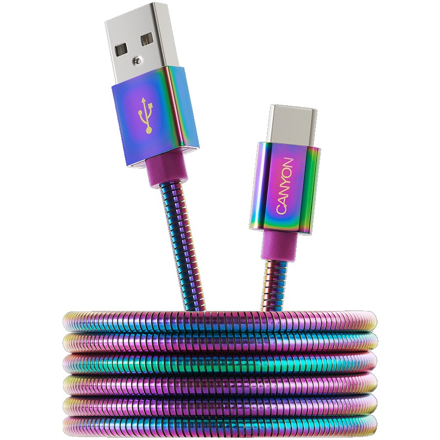 CANYON cable UC-7 USB-C 12W 1.2m Oil Slick