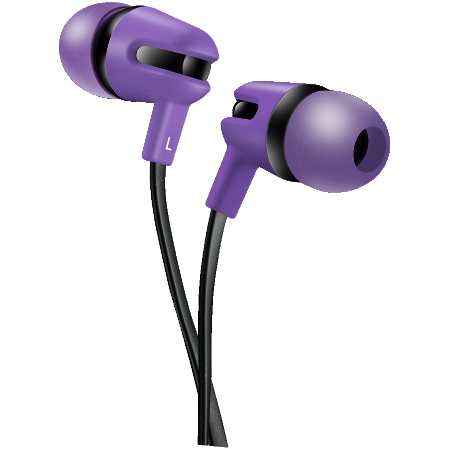 CANYON SEP-4 Stereo earphone with microphone, 1.2m flat cable, Purple, 22*12*12mm, 0.013kg