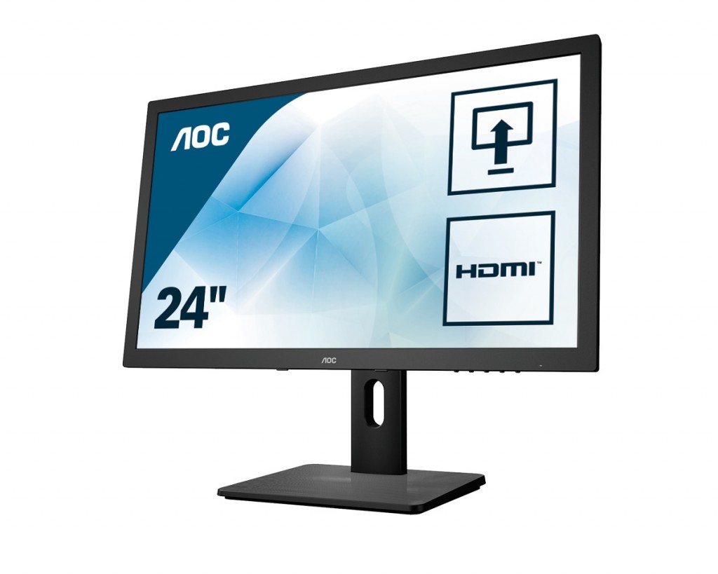AOC 75 Series E2475PWJ PC lamekuvar 61 cm (24") 1920 x 1080 pikslit Full HD LCD Must