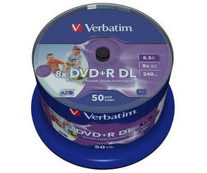 VERBATIM 50xDVD+R DL 8,5 GB 8x SP
