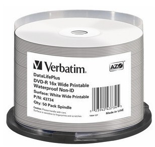 VERBATIM 43734 DVD-R Verbatim spindle