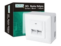 DIGITUS wall outlet 2xRJ45 white Cat6