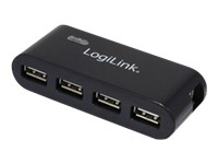 LOGILINK 4-port HUB USB.2.0 w. PSUem (bl