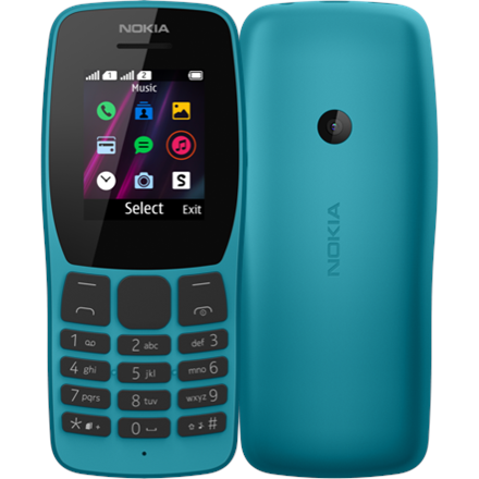 Nokia 110 TA-1192 Blue, 1.77 ", TFT, 120 x 160 pixels, 4 MB, 4 MB, Dual SIM, Mini-SIM, USB version microUSB