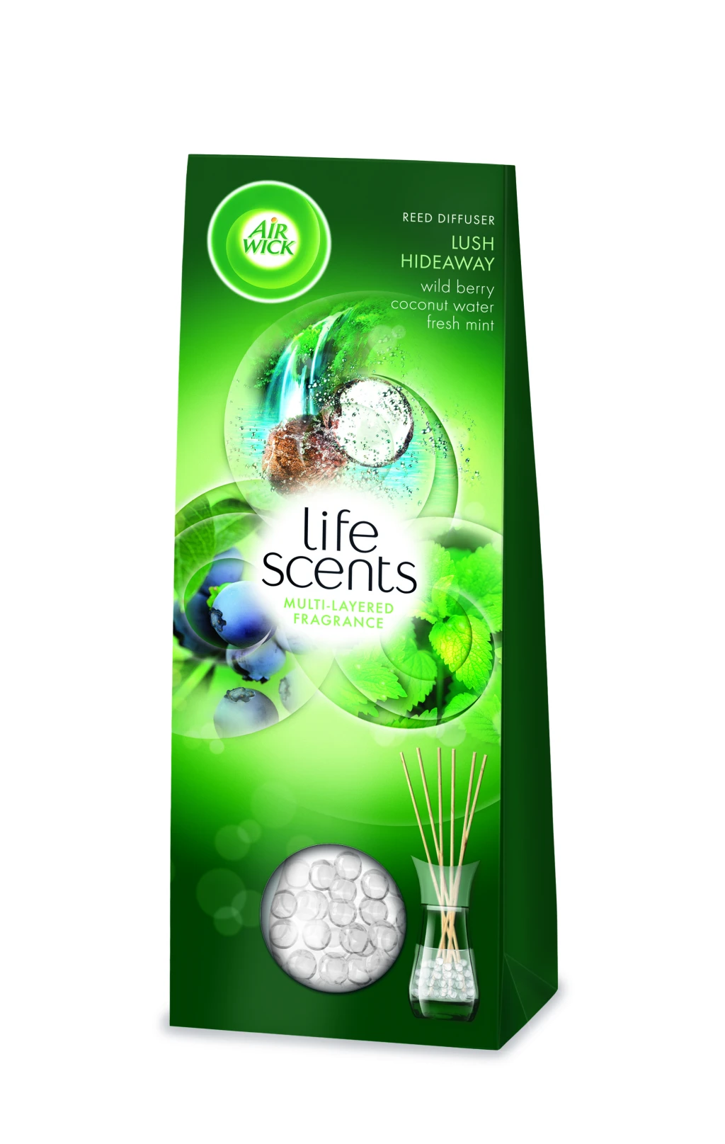 Õhuvärskendaja Air Wick Scent Sticks Lush Hideaway, 30ml