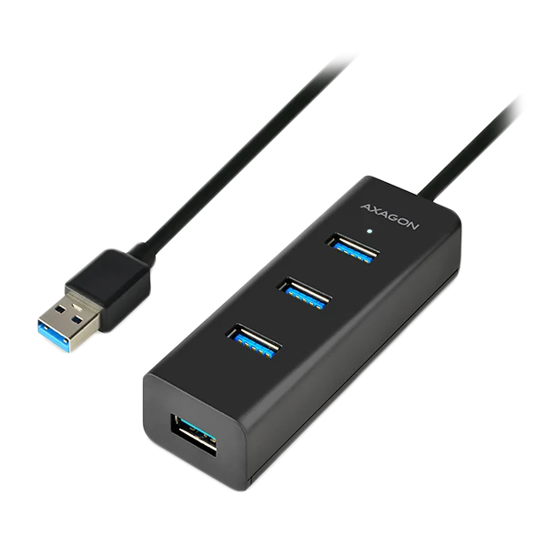 AXAGON HUE-S2BL 4x USB3.0 Charging Hub 1.2m Cable, MicroUSB Charging