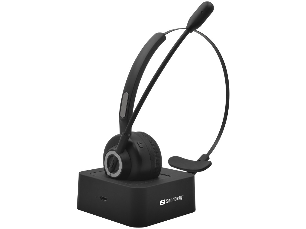 Sandberg 126-06 kõrvaklapid ja peakomplekt Kõrvaklapp Juhtmevaba Peavõru Kontor/kõnekeskus Bluetooth Must