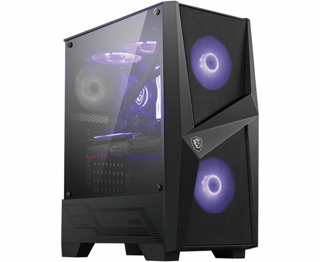 MSI MAG FORGE 100M PC Case, Mid-Tower, USB 3.2, Black | MSI | MAG FORGE 100M | Black | ATX | Power supply included No