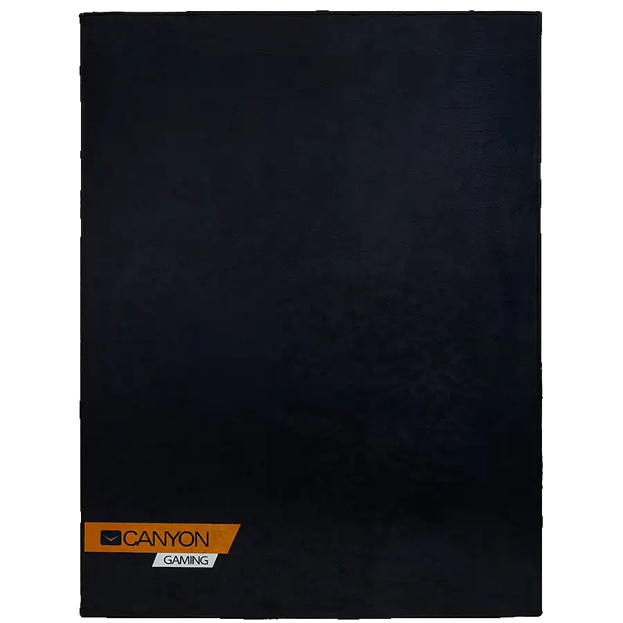 CANYON FM-01, floor mat for gaming chair Size: 100x130cm lower side:antislip basedurable polyester fabricColor: Black  with canyon logo
