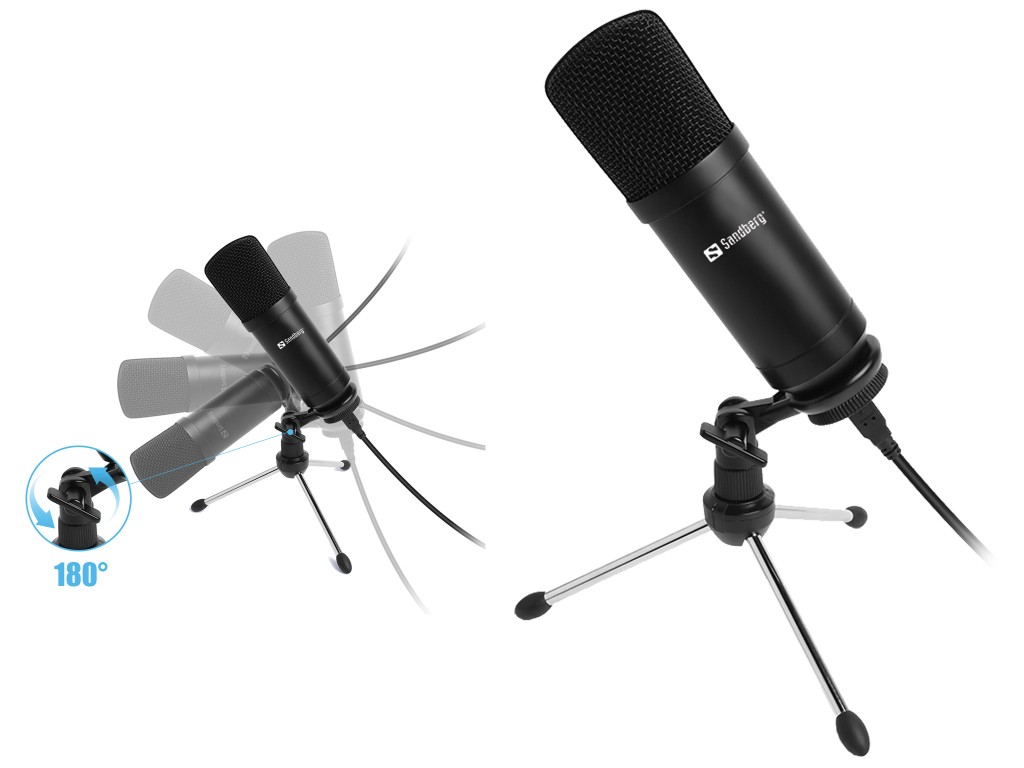 Sandberg 126-09 mikrofon Must Stuudiomikrofon
