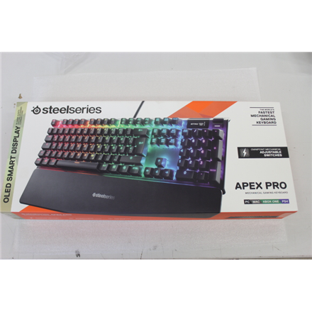 SALE OUT. SteelSeries Apex PRO Keyboard, NOR | SteelSeries | Black | Gaming keyboard | Wired | NOR | DEMO, SMALL SCRATCHES