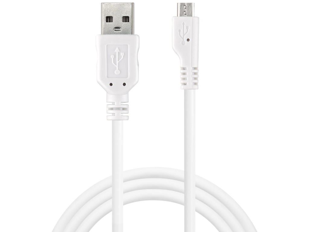 Sandberg 440-33 USB-kaabel USB 2.0 1 m USB A Micro-USB B Valge