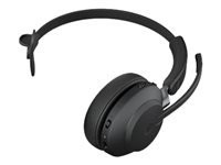 Jabra Evolve2 65, MS Mono Kõrvaklapp Juhtmevaba Peavõru Kontor/kõnekeskus USB tüüp A Bluetooth Must