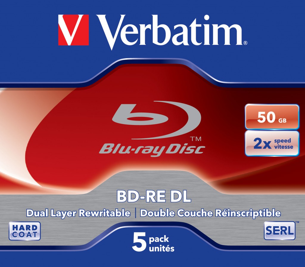 VERBATIM 5x BD-RE DL 50GB 2x JC