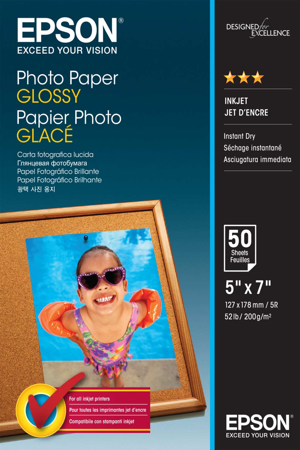 Epson Photo Paper Glossy 50 sheets, 13 x 18 cm, 200 g/m²
