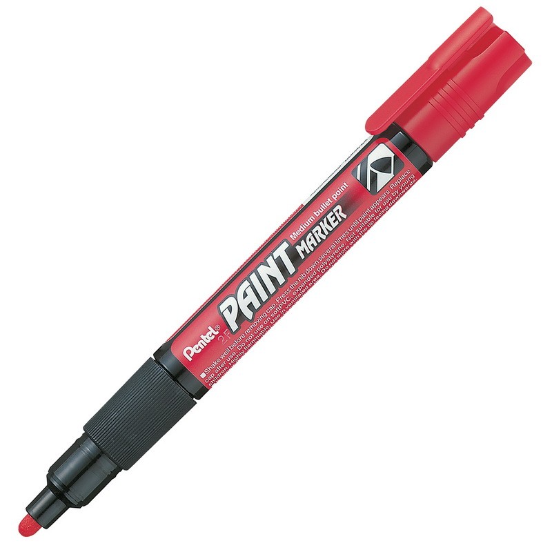 Marker permanentne Paint Marker 4.0mm, kooniline, punane (kogus 2 tükki)