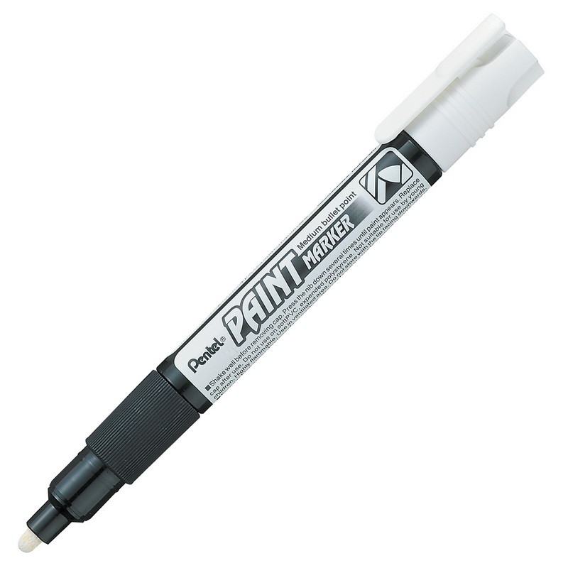 Marker permanentne Paint Marker 4,0mm, kooniline, valge