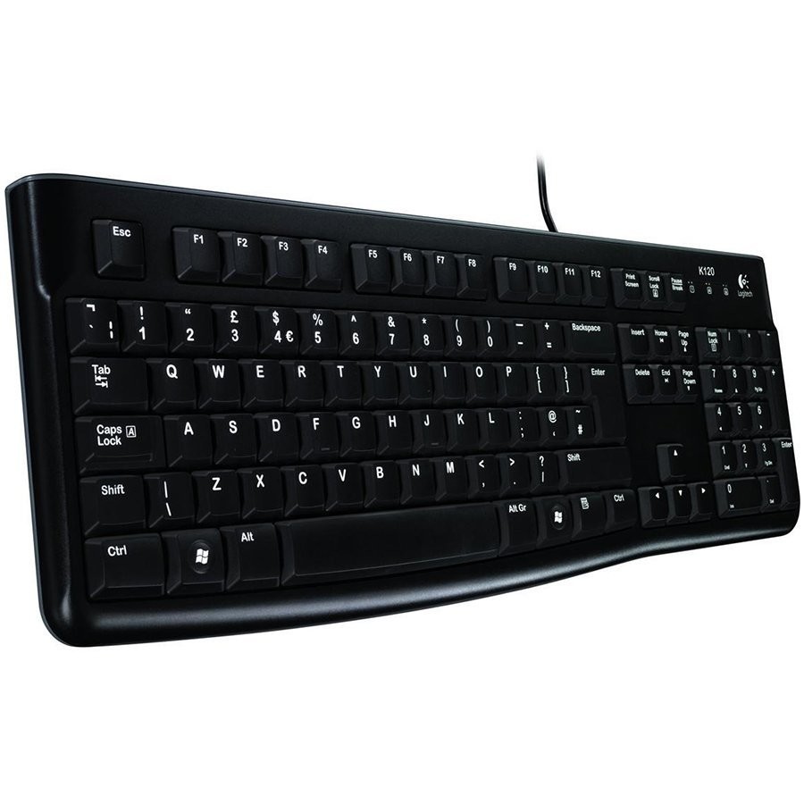 LOGITECH K120 Corded Keyboard - BLACK - USB - US INT'L - EER