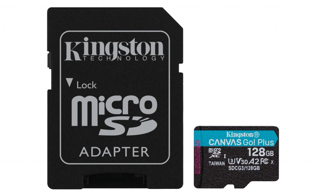 Kingston | microSD | Canvas Go! Plus | 128 GB | MicroSD | Flash memory class 10 | SD Adapter