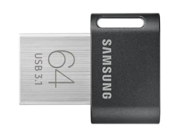 Samsung | FIT Plus | MUF-64AB/APC | 64 GB | USB 3.1 | Black/Silver
