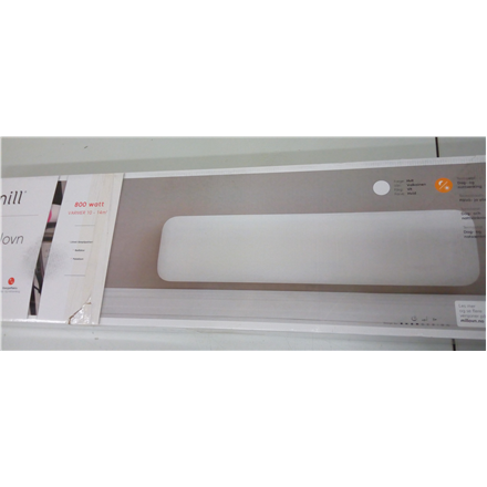 SALE OUT. Mill IB800L DN Panel Heater, 800W, low version, steel front, white | Mill | Heater | IB800L DN | Panel Heater | 800 W | Number of power levels 1 | Suitable for rooms up to 14 m² | White | DAMAGED PACKAGING, BENT HOLDER | IPX4