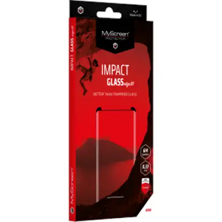 MyScreen Impact glass edge 3D Samsung, Galaxy Note 10 +, Flexible hybrid glass, Transparent with a black frame