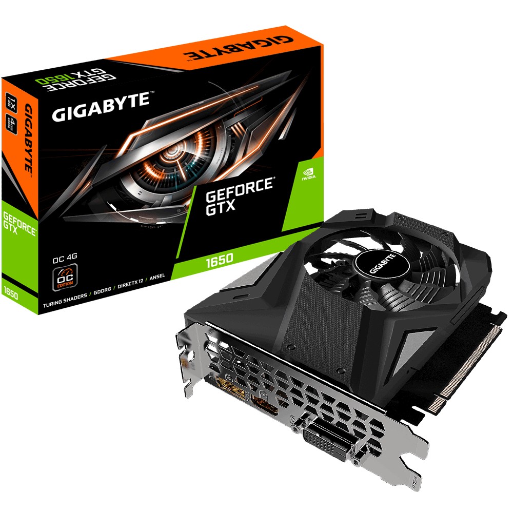 Gigabyte GV-N1656OC-4GD NVIDIA, 4 GB, GeForce GTX 1650, GDDR6, PCI-E 3.0 x 16, Processor frequency 1635 MHz, DVI-D ports quantity 1, HDMI ports quantity 1, Memory clock speed 12000 MHz