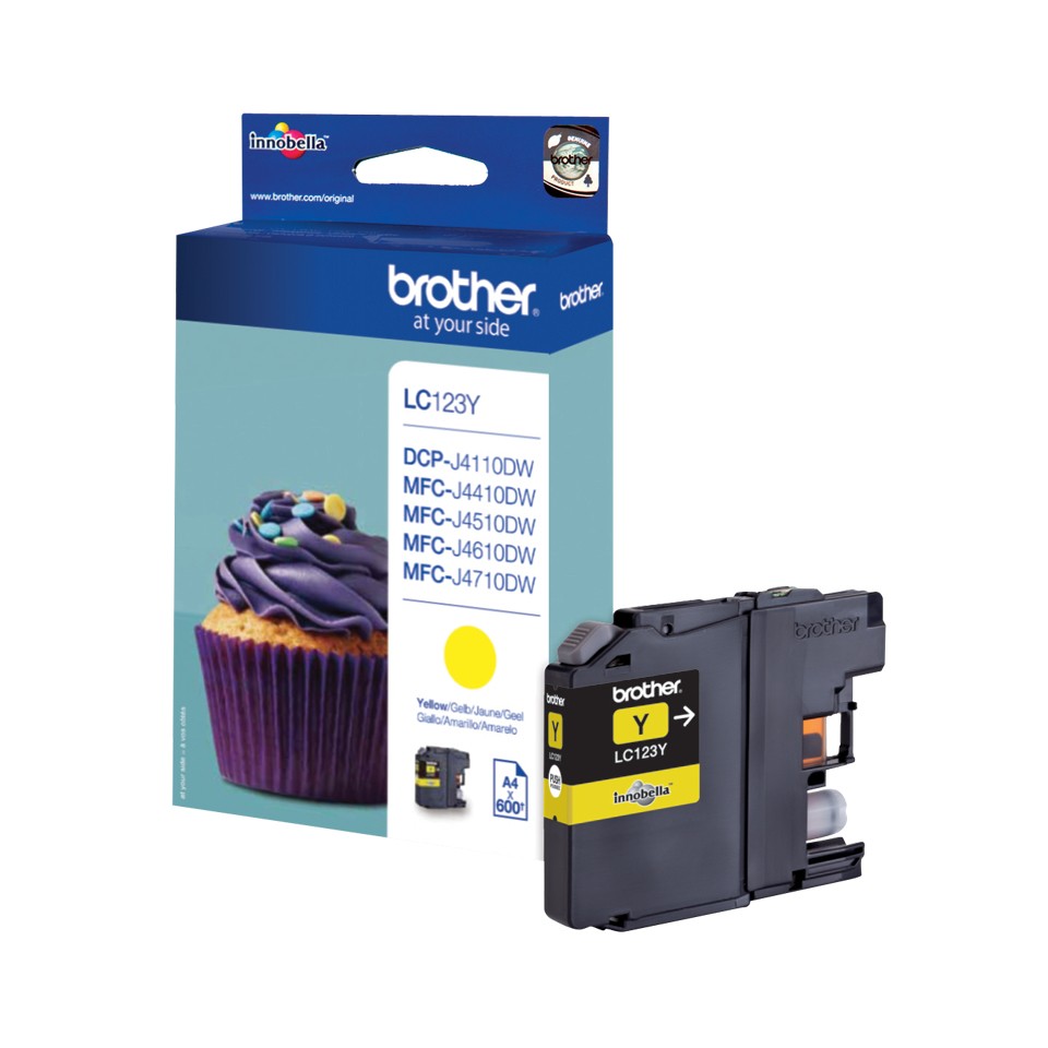 Brother LC123Y ink cartridge, yellow