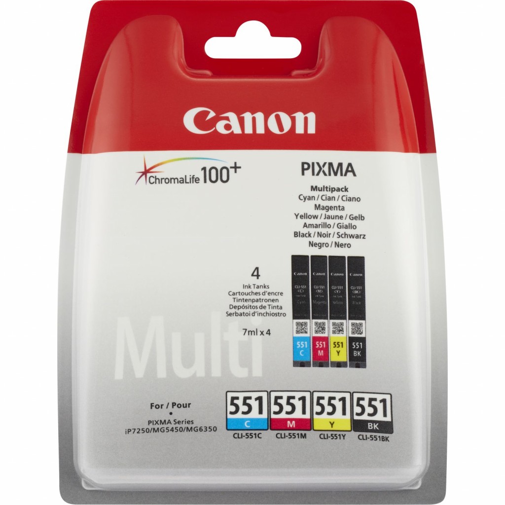 Canon CLI-551 C/M/Y/BK ink cartridge, multipack