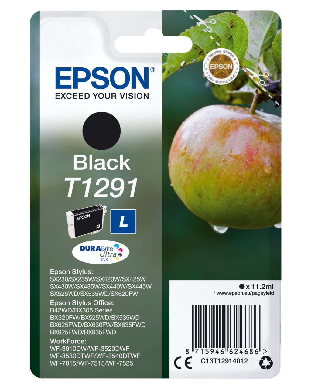 Epson T1291 ink cartridge, black