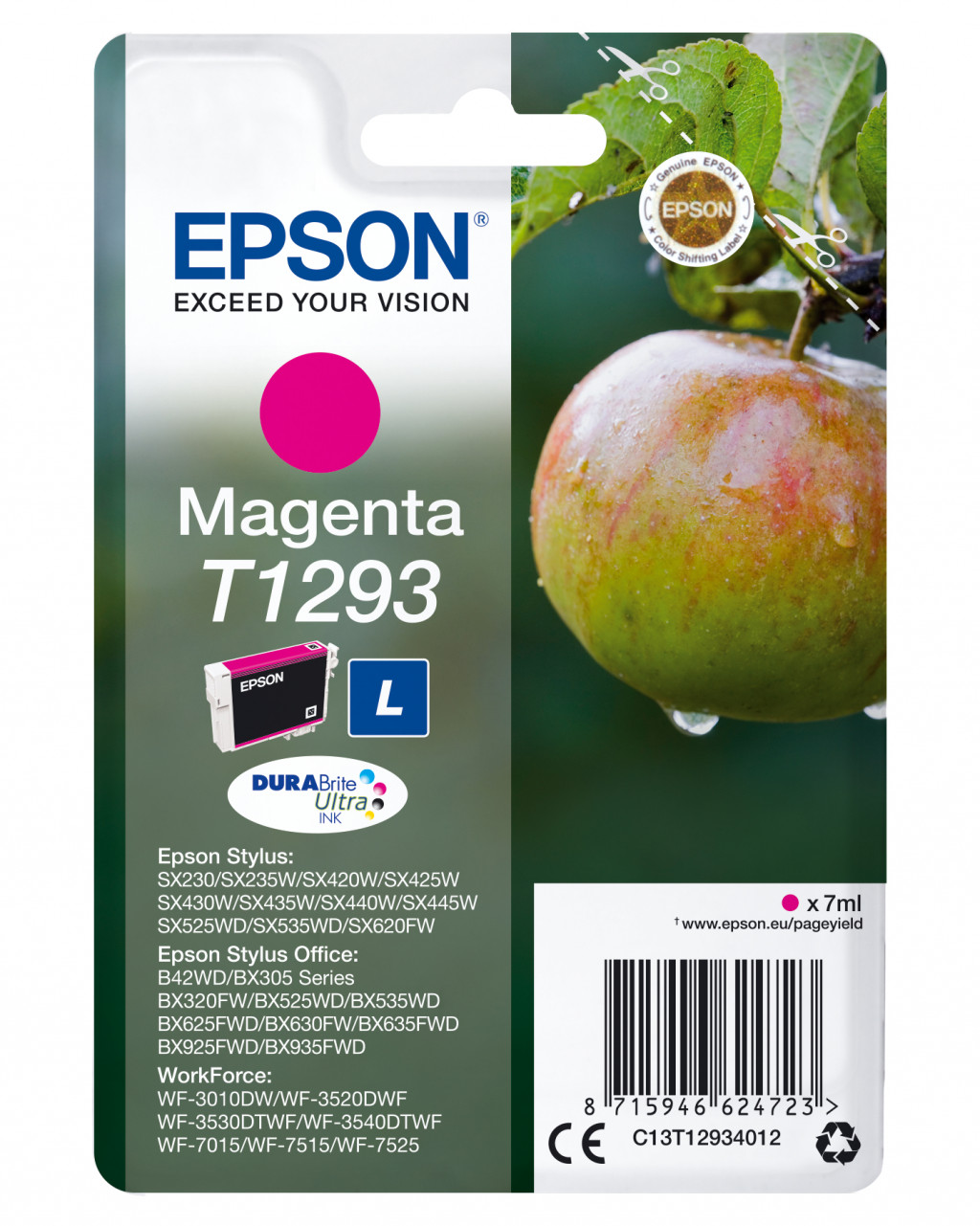 Epson T1293 ink cartridge, magenta