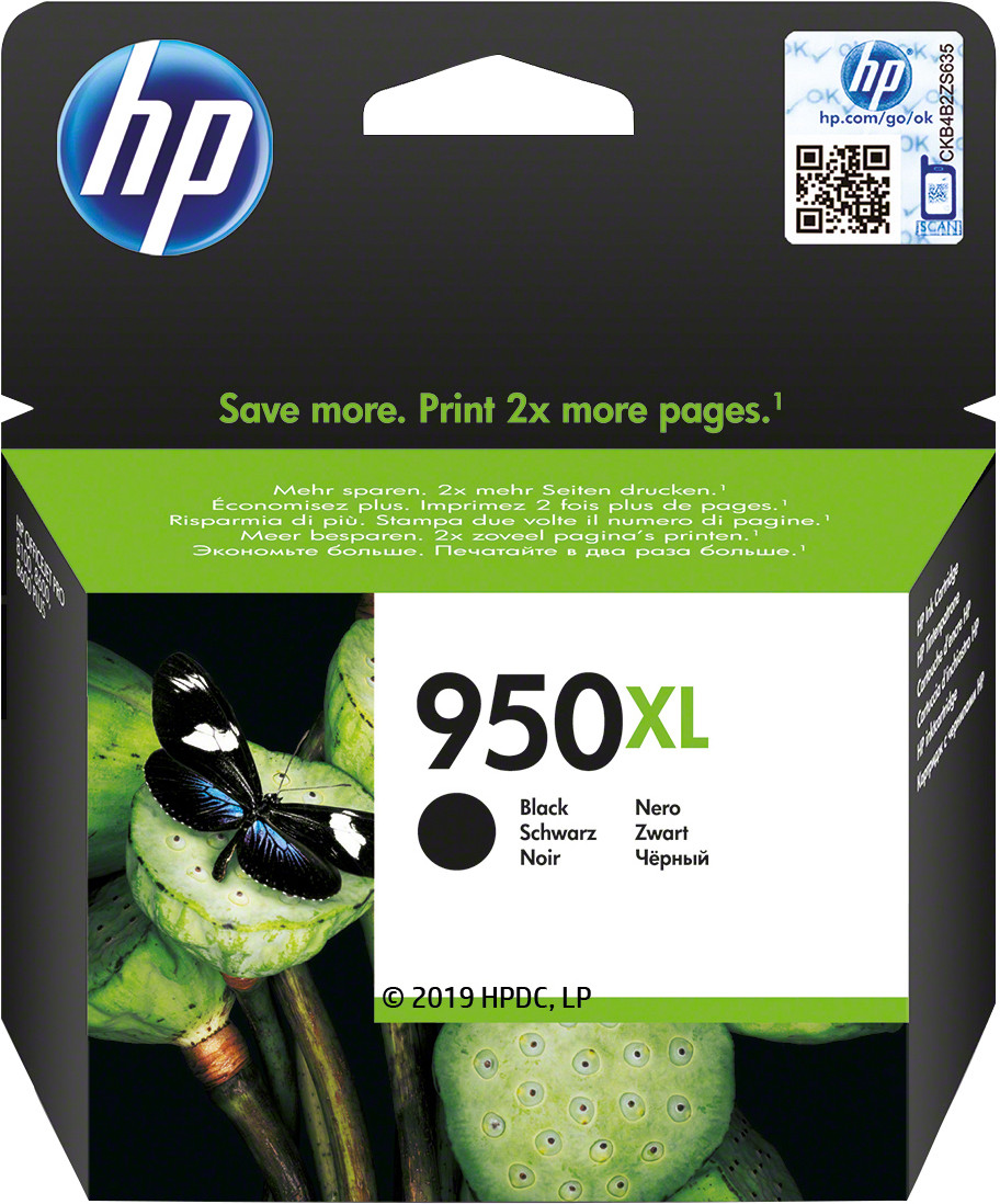HP 950XL ink cartridge, black, high capacity