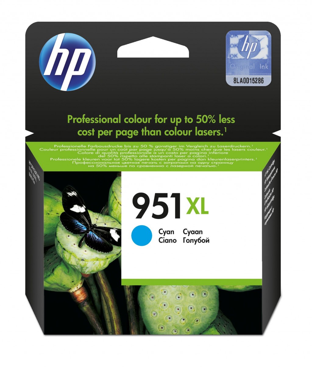 HP 951XL ink cartridge, cyan