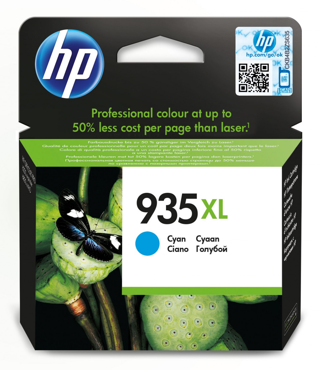 HP C2P24AE ink cartridge, No. 935XL, cyan, high capacity