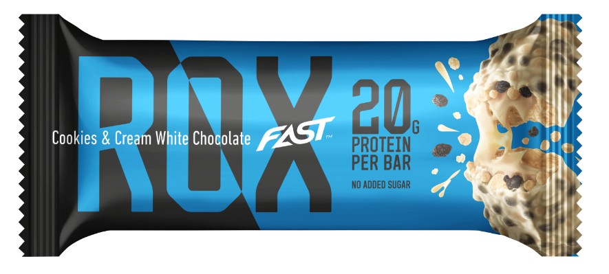 Proteiinibatoon FAST ROX valge šokolaadiga kreemiküpsisemaitseline, 55g (kogus 2 tükki)