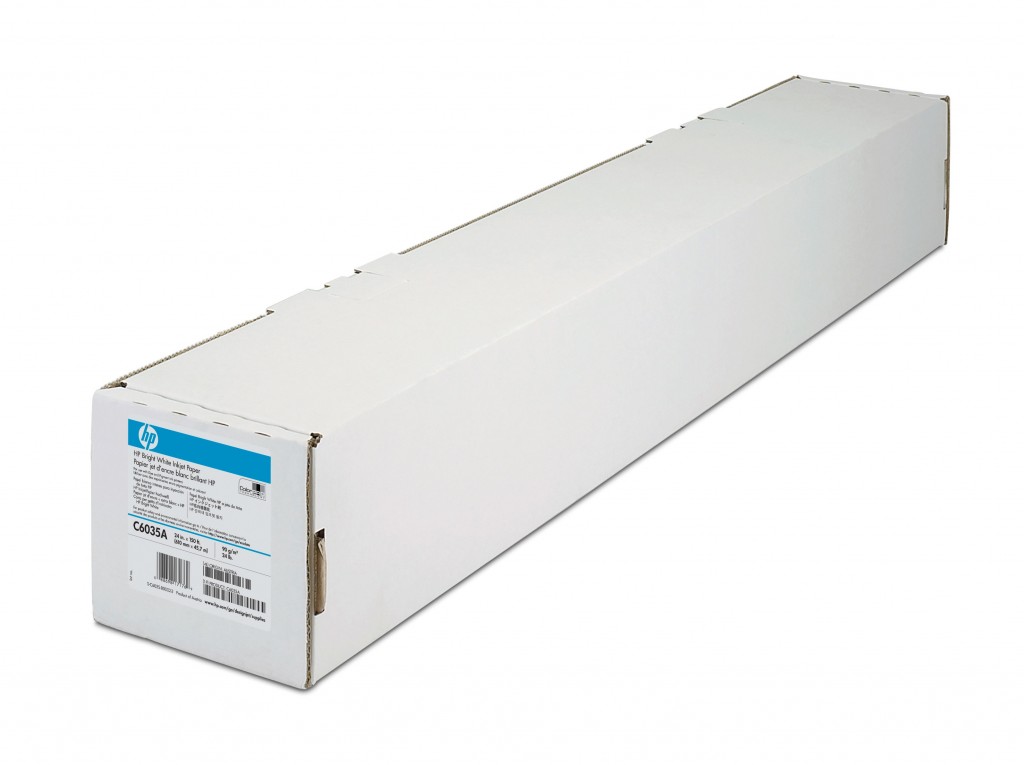 HP Bright white inkjet paper 610mm x 45.7m, 90g