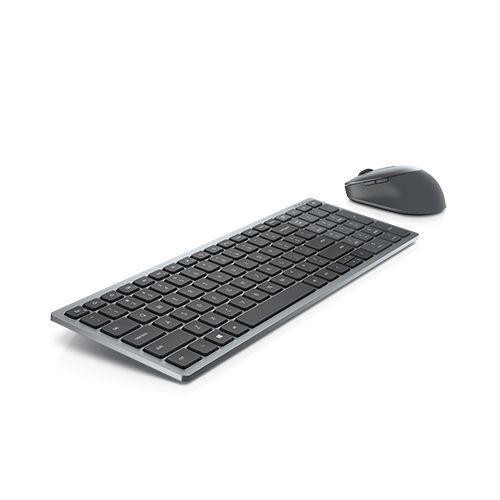 DELL KM7120W klaviatuur Hiir kaasa arvatud RF juhtmeta ühendus + Bluetooth QWERTY US rahvusvaheline Hall, Titaanium