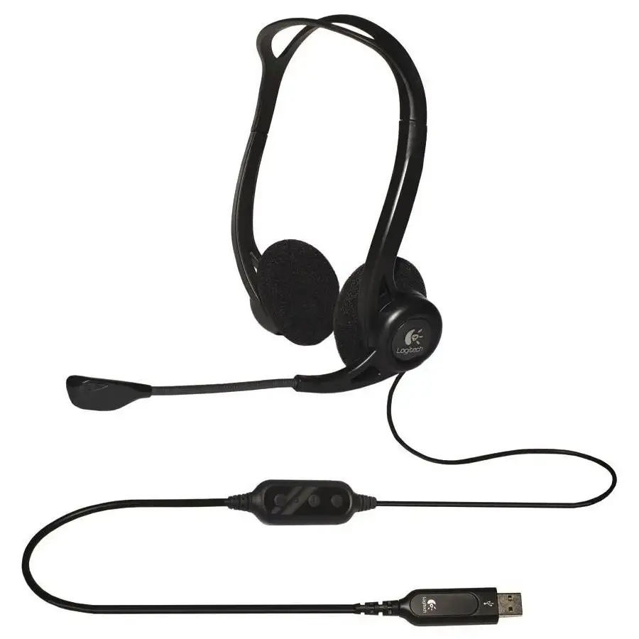 LOGITECH PC960 Corded Stereo Headset BLACK - USB