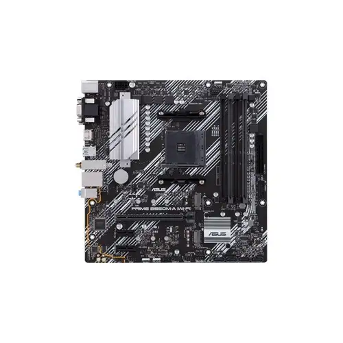 Asus | PRIME B550M-A | Processor family AMD | Processor socket AM4 | DDR4 | Memory slots 4 | Supported hard disk drive interfaces M.2, SATA | Number of SATA connectors 4 | Chipset AMD B | Micro ATX