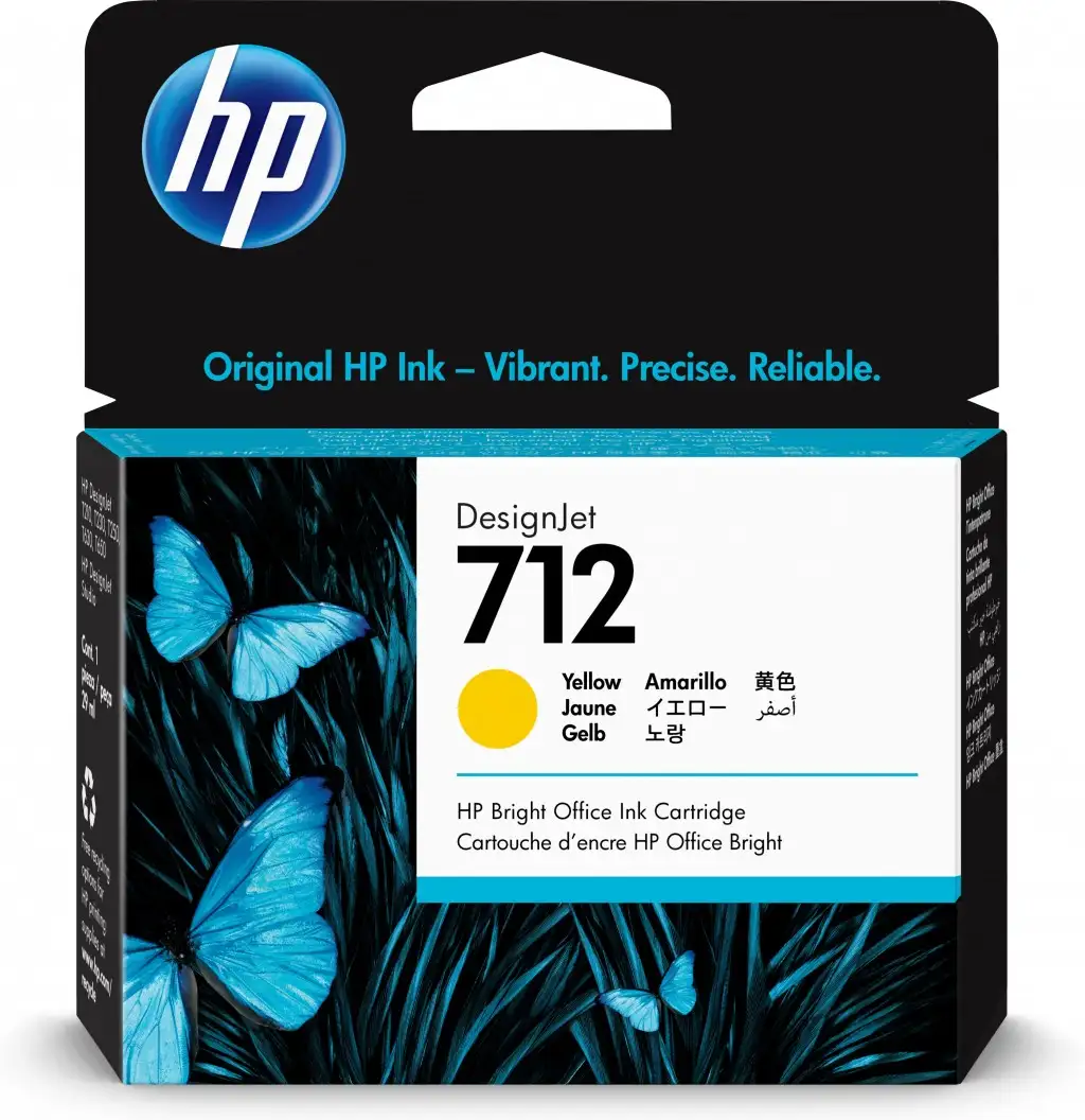 HP 712 29-ml Yellow DesignJet Ink