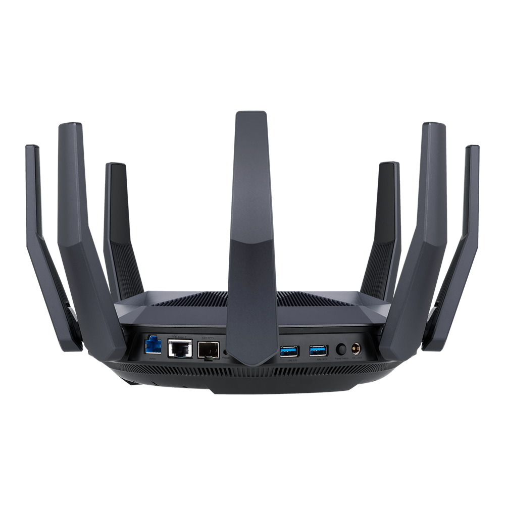 Asus | AX6000 Dual Band Router | RT-AX89X | 802.11ax | 4804+1300  Mbit/s | 10/100/1000 Mbit/s | Ethernet LAN (RJ-45) ports 8 | Mesh Support Yes | MU-MiMO Yes | Antenna type 8xExternal | 2xUSB 3.1 Gen 1 | month(s)