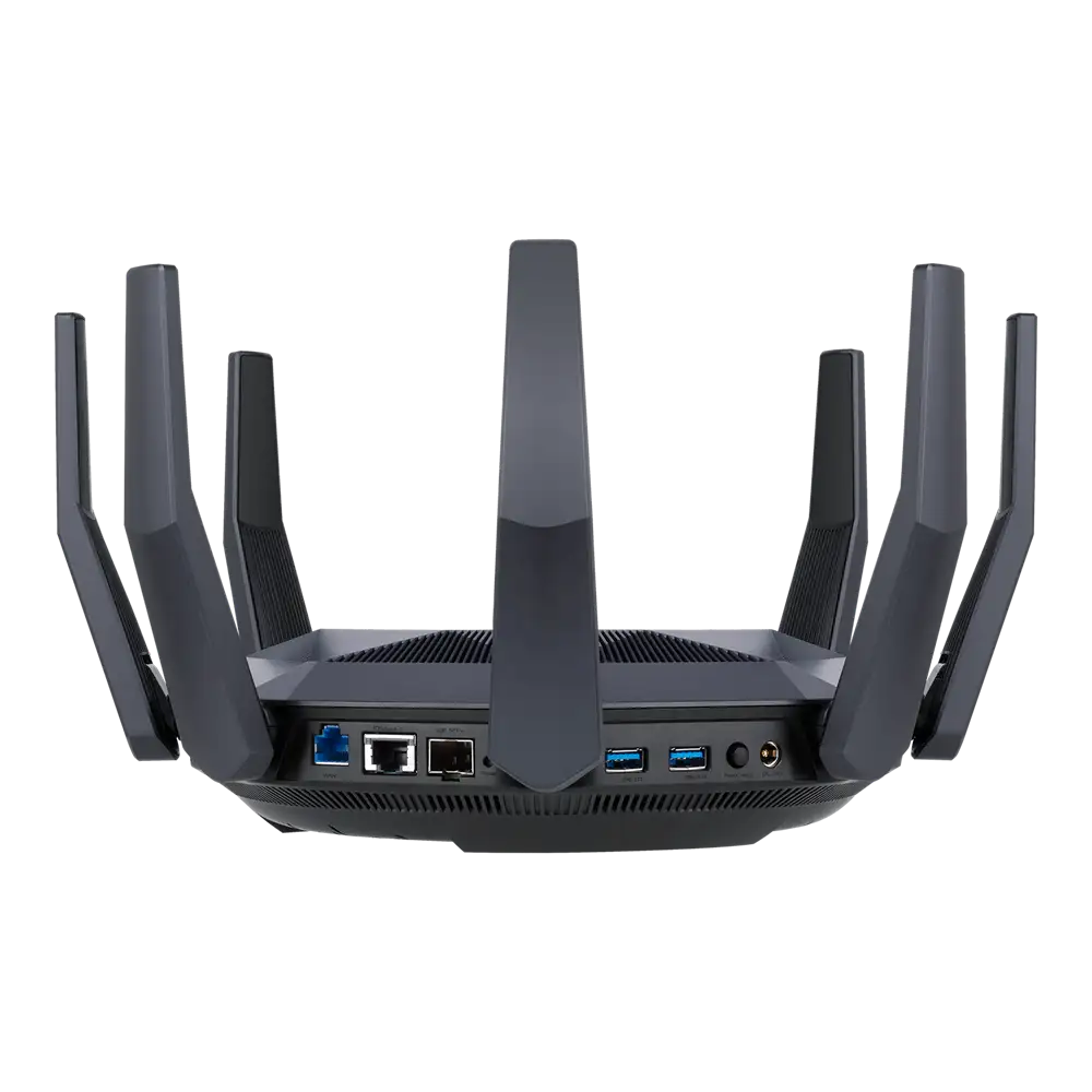 AX6000 Dual Band Router | RT-AX89X | 802.11ax | 4804+1300  Mbit/s | 10/100/1000 Mbit/s | Ethernet LAN (RJ-45) ports 8 | Mesh Support Yes | MU-MiMO Yes | Antenna type 8xExternal | 2xUSB 3.1 Gen 1