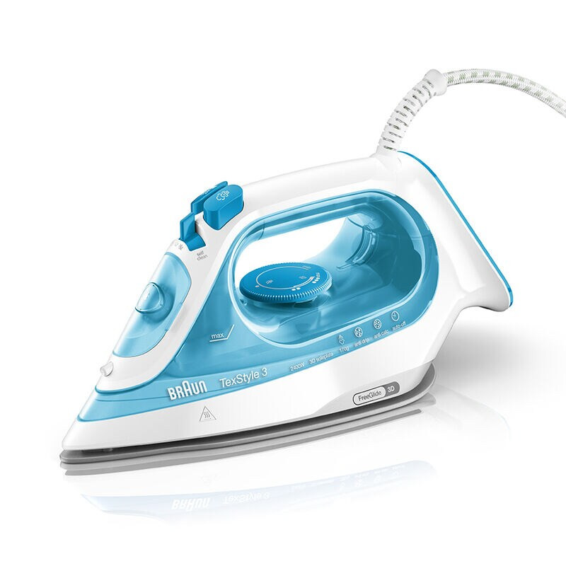 Braun | Iron | SI3053BL | Steam | 2400 W | Water tank capacity 270 ml | Continuous steam 45 g/min | Blue