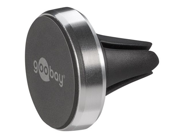 Goobay | Magnetic mount Metal Slim Design for smartphones (35mm) | 38685 | Black/Silver | Magnetic holder is suitable for almost every smartphone; Quick-Snap assembly technology for quick and easy use; Smart and almost invisible fastening option on the car's ventilation shaft; Is also perfect as a table stand for the smartphone