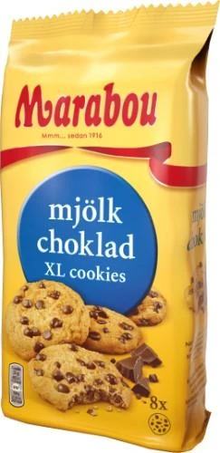 Küpsised MARABOU piimašokolaadiga, 184 g