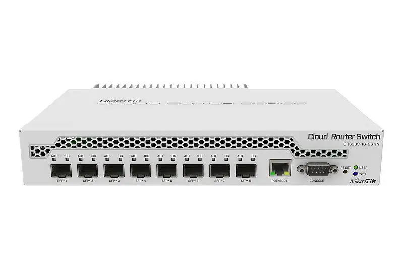 Switch|MIKROTIK|CRS309-1G-8S+IN|1x10Base-T / 100Base-TX / 1000Base-T|8xSFP+|CRS309-1G-8S+IN