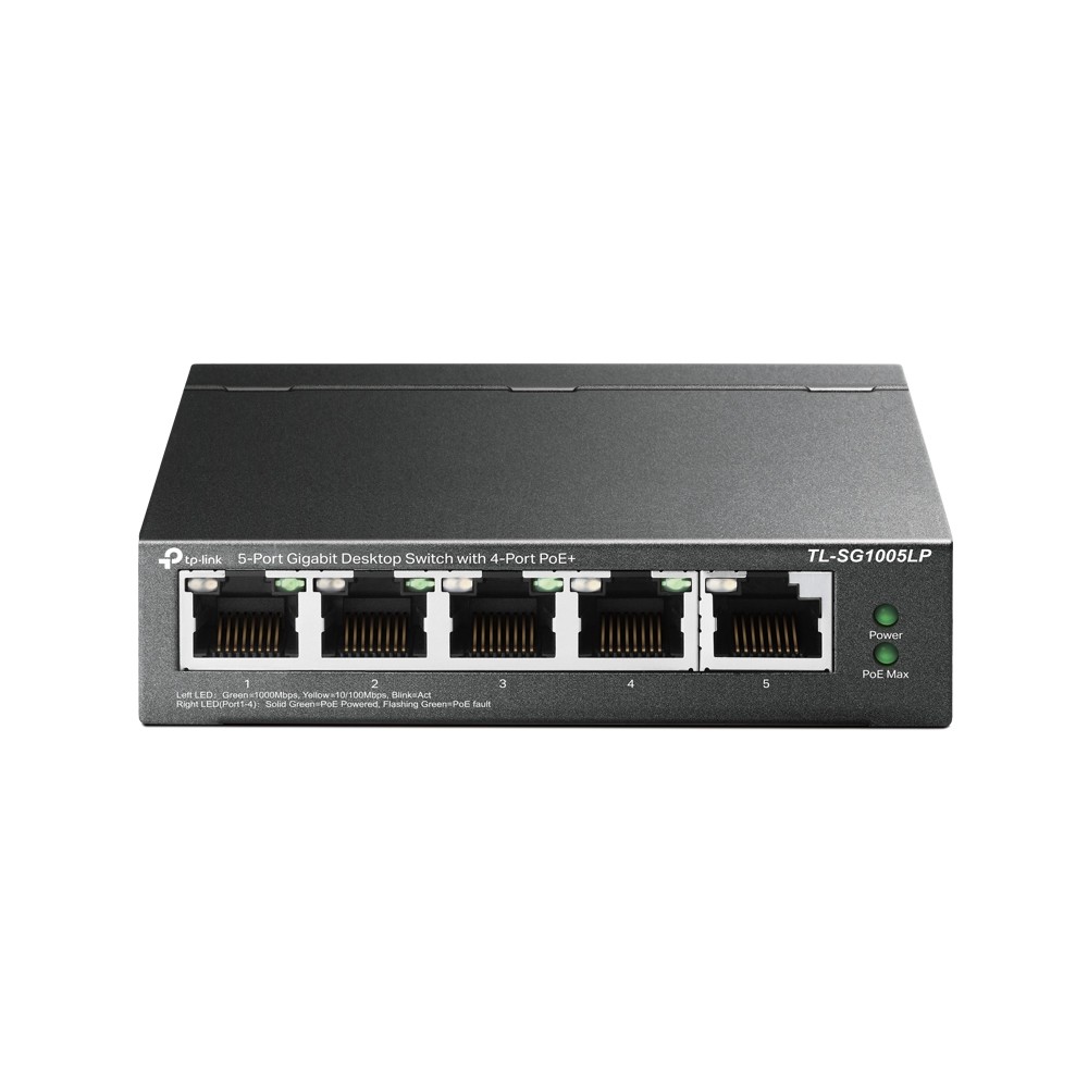 TP-Link TL-SG1005LP võrgulüliti Mittejuhitav Gigabit Ethernet (10/100/1000) Power over Ethernet tugi Must