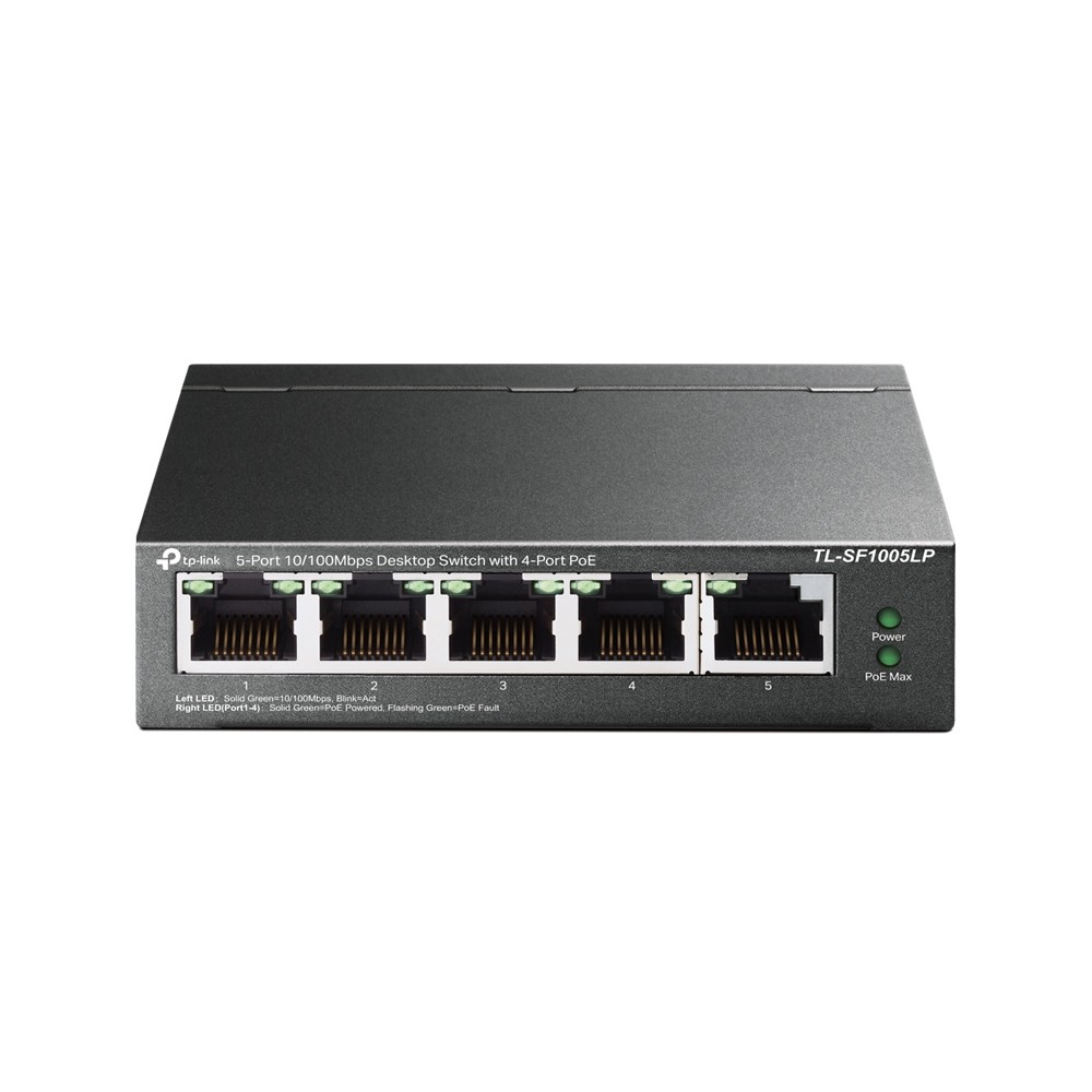 TP-Link TL-SF1005LP võrgulüliti Mittejuhitav Fast Ethernet (10/100) Power over Ethernet tugi Must